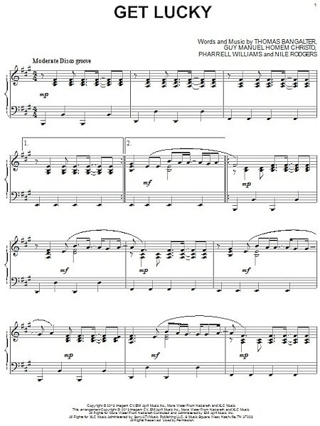 open zoom image for Get Lucky - Piano Solo, New, Main