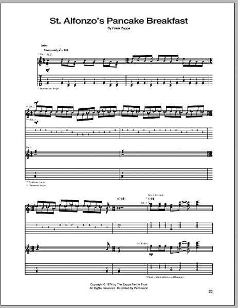 open zoom image for St. Alfonzo's Pancake Breakfast - Guitar TAB, New, Main