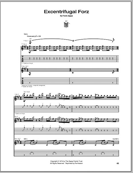 open zoom image for Excentrifugal Forz - Guitar TAB, New, Main
