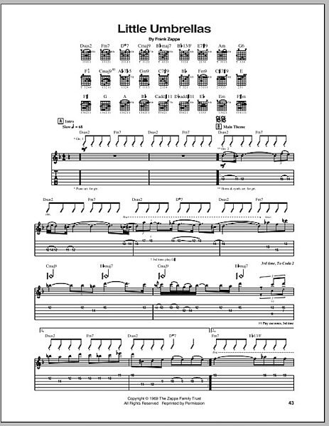 open zoom image for Little Umbrellas - Guitar TAB, New, Main