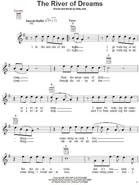 open zoom image for The River Of Dreams - Ukulele, New, Main