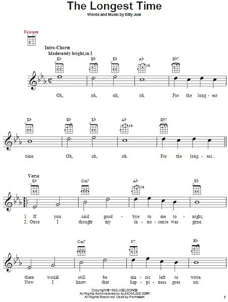 open zoom image for The Longest Time - Ukulele, New, Main