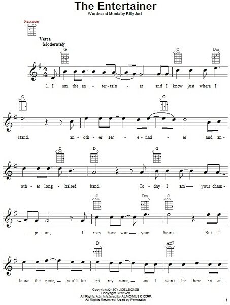 open zoom image for The Entertainer - Ukulele, New, Main