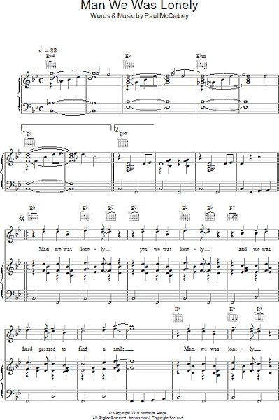 open zoom image for Man We Was Lonely - Piano/Vocal/Guitar, New, Main