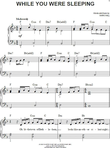 open zoom image for While You Were Sleeping - Easy Piano, New, Main