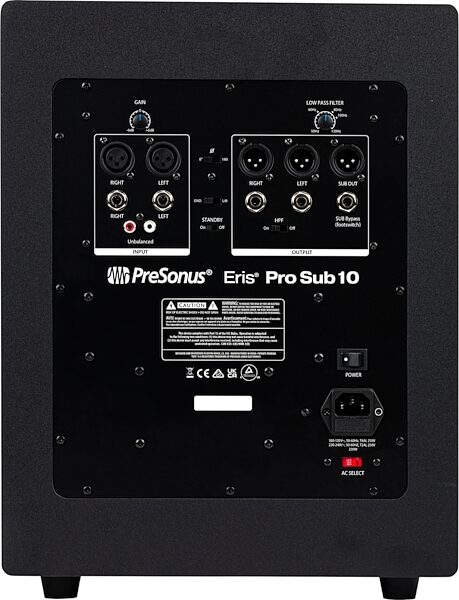 open zoom image for PreSonus Eris Pro Sub 10 Powered Studio Subwoofer, New, Main Back