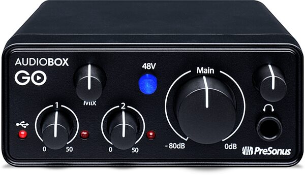 open zoom image for PreSonus AudioBox GO Creator Bundle, New, Interface Front