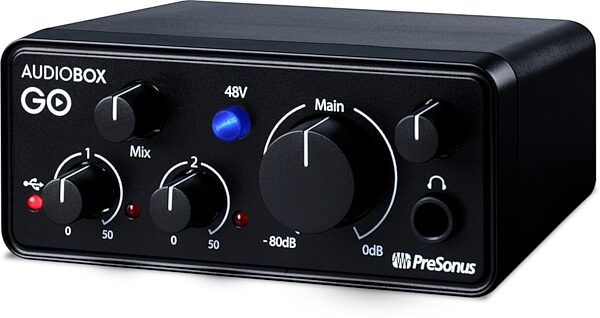 open zoom image for PreSonus AudioBox GO Creator Bundle, New, Interface Angle