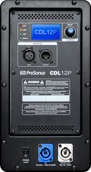 open zoom image for PreSonus CDL12P Constant Directivity Loudspeaker (1000 Watts), New, Rear Panel