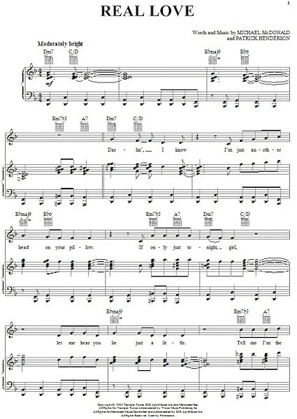 open zoom image for Real Love - Piano/Vocal/Guitar, New, Main