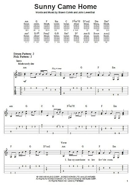 open zoom image for Sunny Came Home - Easy Guitar with TAB, New, Main