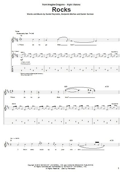 open zoom image for Rocks - Guitar TAB, New, Main