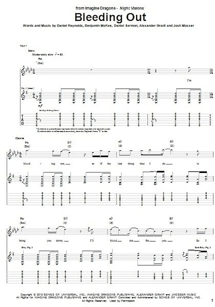 open zoom image for Bleeding Out - Guitar TAB, New, Main
