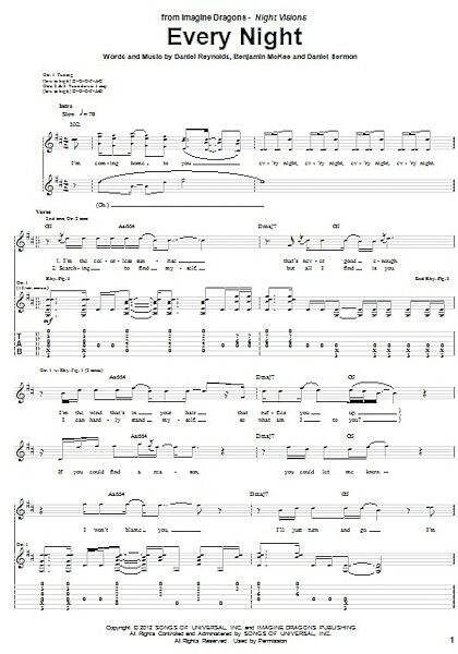 open zoom image for Every Night - Guitar TAB, New, Main
