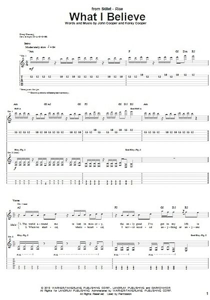 open zoom image for What I Believe - Guitar TAB, New, Main