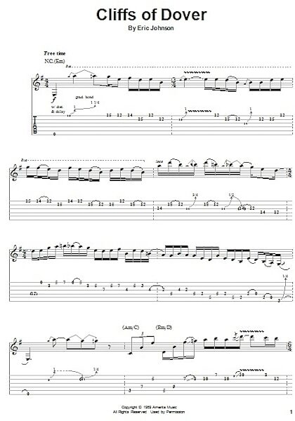 open zoom image for Cliffs Of Dover - Guitar Tab Play-Along, New, Main