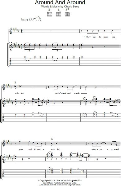 open zoom image for Around And Around - Guitar TAB, New, Main