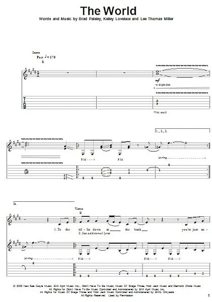 open zoom image for The World - Guitar Tab Play-Along, New, Main