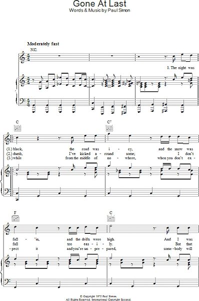 open zoom image for Gone At Last - Piano/Vocal/Guitar, New, Main