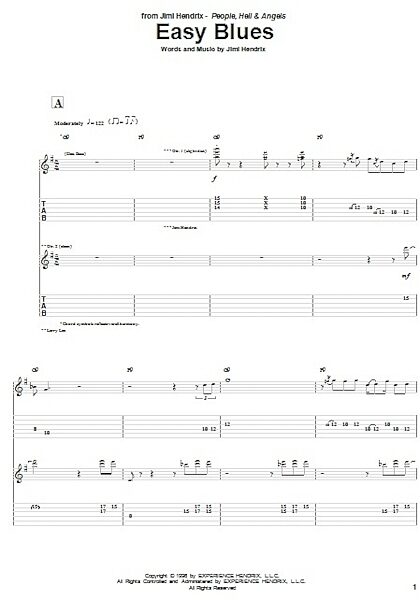 open zoom image for Easy Blues - Guitar TAB, New, Main