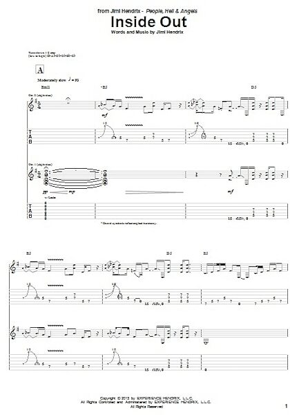 open zoom image for Inside Out - Guitar TAB, New, Main