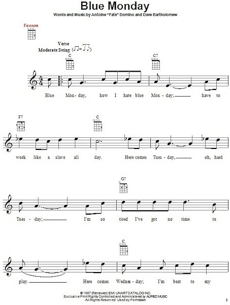 open zoom image for Blue Monday - Ukulele, New, Main