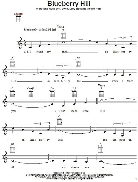 open zoom image for Blueberry Hill - Ukulele, New, Main
