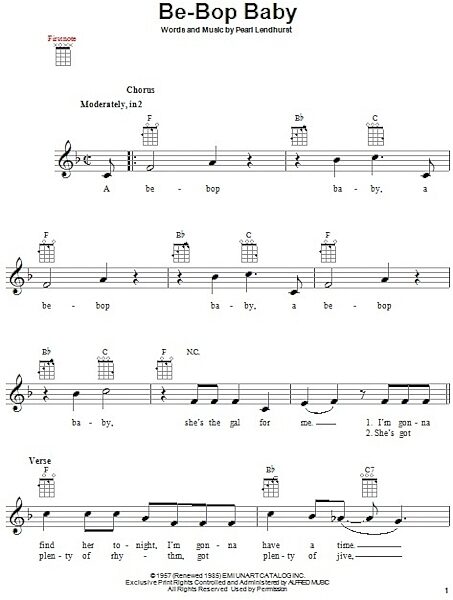 open zoom image for Be-Bop Baby - Ukulele, New, Main