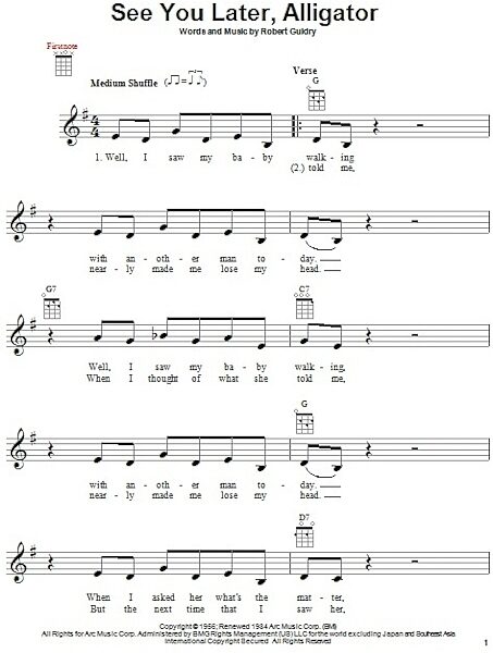 open zoom image for See You Later, Alligator - Ukulele, New, Main