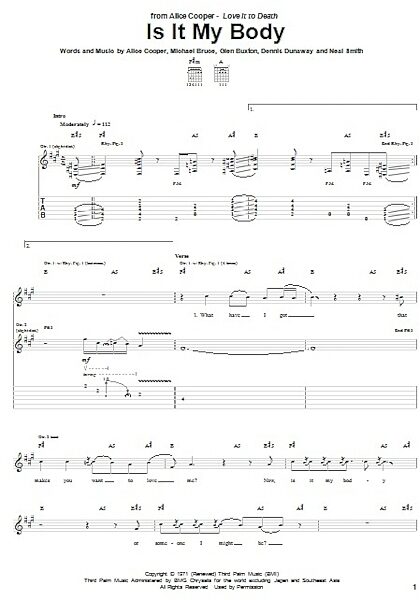 open zoom image for Is It My Body - Guitar TAB, New, Main