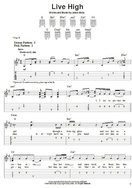 open zoom image for Live High - Easy Guitar with TAB, New, Main