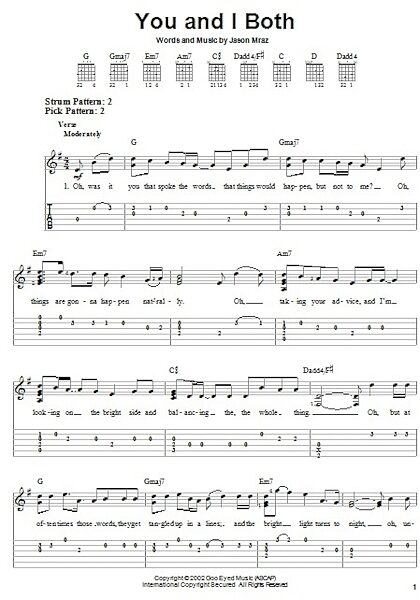 open zoom image for You and I Both - Easy Guitar with TAB, New, Main