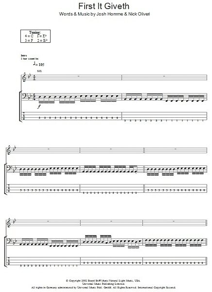 open zoom image for First It Giveth - Bass Tab, New, Main