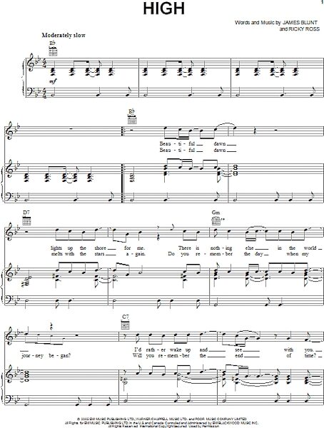 open zoom image for High - Piano/Vocal/Guitar, New, Main