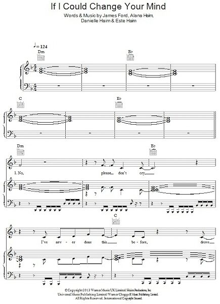 open zoom image for If I Could Change Your Mind - Piano/Vocal/Guitar, New, Main