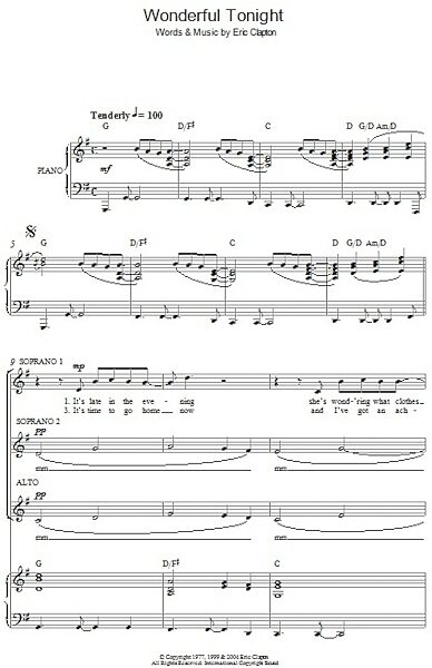 open zoom image for Wonderful Tonight - Choral, New, Main