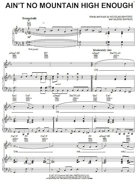 open zoom image for Ain't No Mountain High Enough - Piano/Vocal/Guitar, New, Main