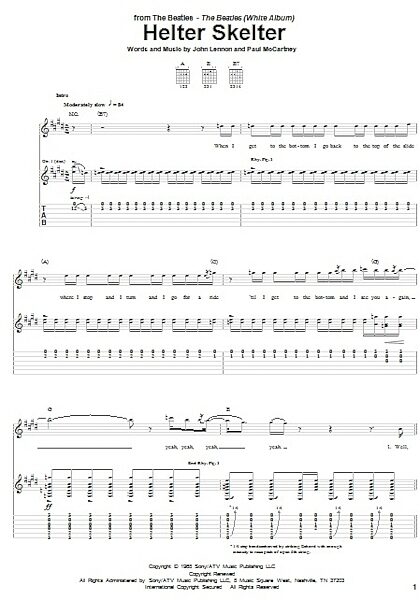 open zoom image for Helter Skelter - Guitar TAB, New, Main