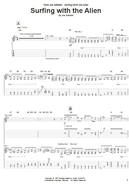 open zoom image for Surfing With The Alien - Guitar TAB, New, Main