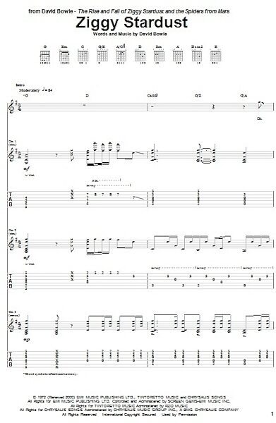 open zoom image for Ziggy Stardust - Guitar TAB, New, Main