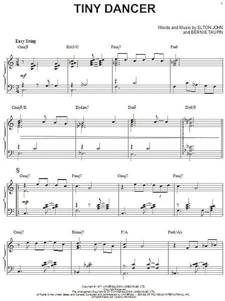 open zoom image for Tiny Dancer - Piano Solo, New, Main