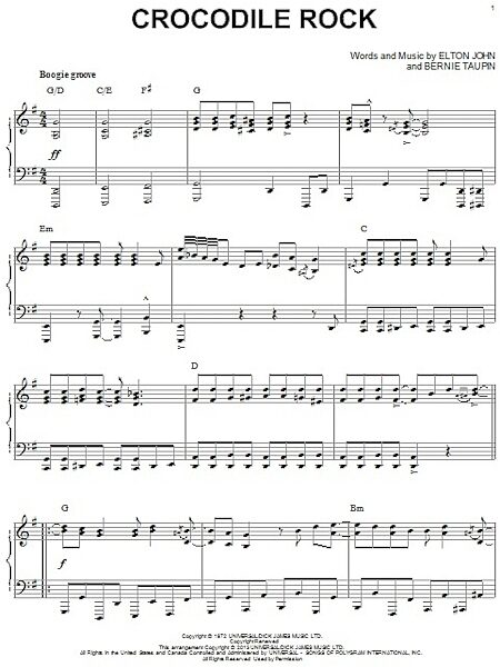 open zoom image for Crocodile Rock - Piano Solo, New, Main