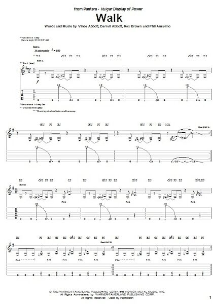 open zoom image for Walk - Guitar TAB, New, Main