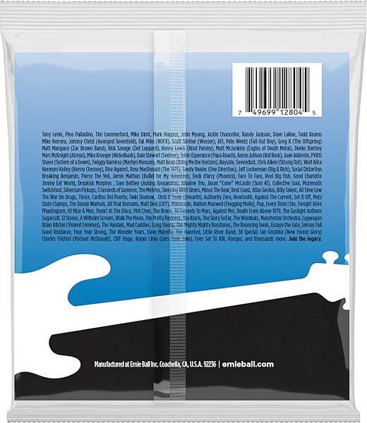 open zoom image for Ernie Ball P02804 Flatwound Group II Bass Strings (50-105), New, Action Position Back