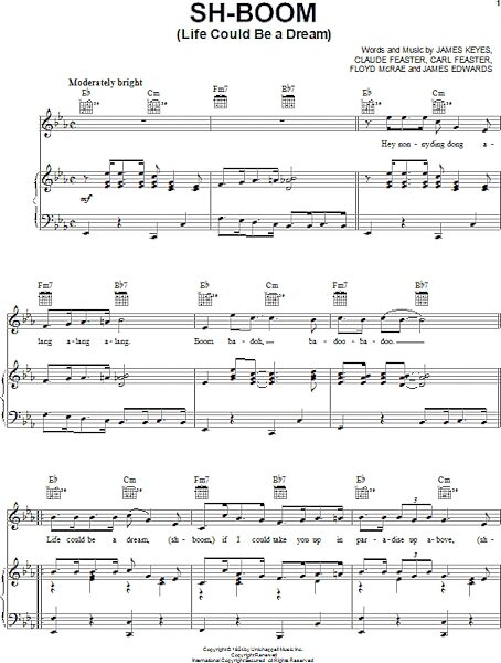 open zoom image for Sh-Boom (Life Could Be A Dream) - Piano/Vocal/Guitar, New, Main
