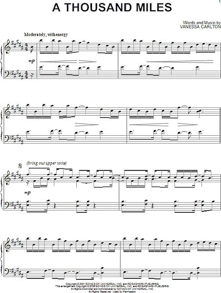 open zoom image for A Thousand Miles - Piano Solo, New, Main