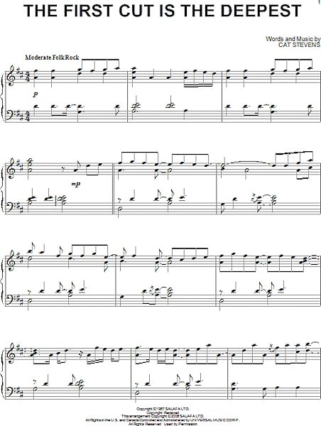 open zoom image for The First Cut Is The Deepest - Piano Solo, New, Main