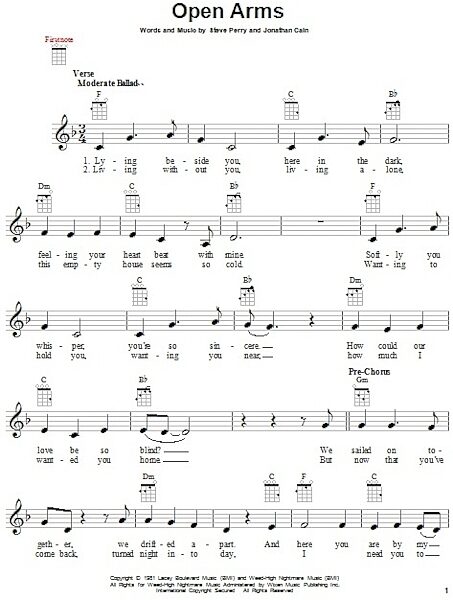 open zoom image for Open Arms - Ukulele, New, Main