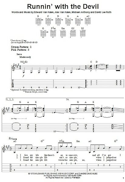 open zoom image for Runnin' With The Devil - Easy Guitar with TAB, New, Main