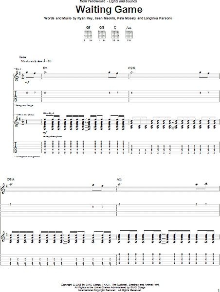 open zoom image for Waiting Game - Guitar TAB, New, Main